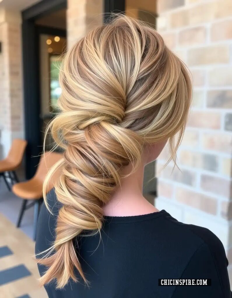 French Twist with Wispy Bangs