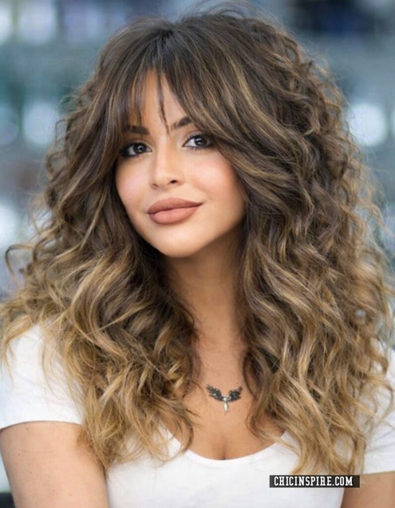 Twist-Out and Face-Framing Wispy Bangs