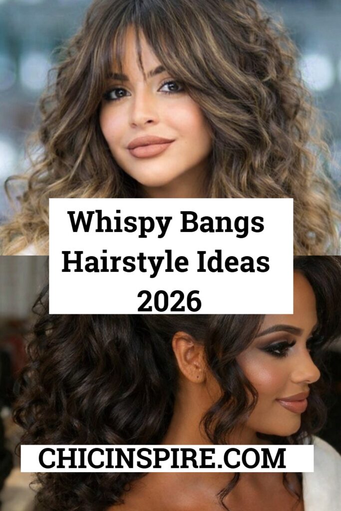 Whispy Bangs Hairstyle Ideas Face-Framing Looks