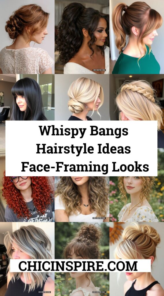 Whispy Bangs Hairstyle Ideas Face-Framing Looks