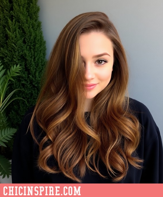 Chestnut Auburn brown hair