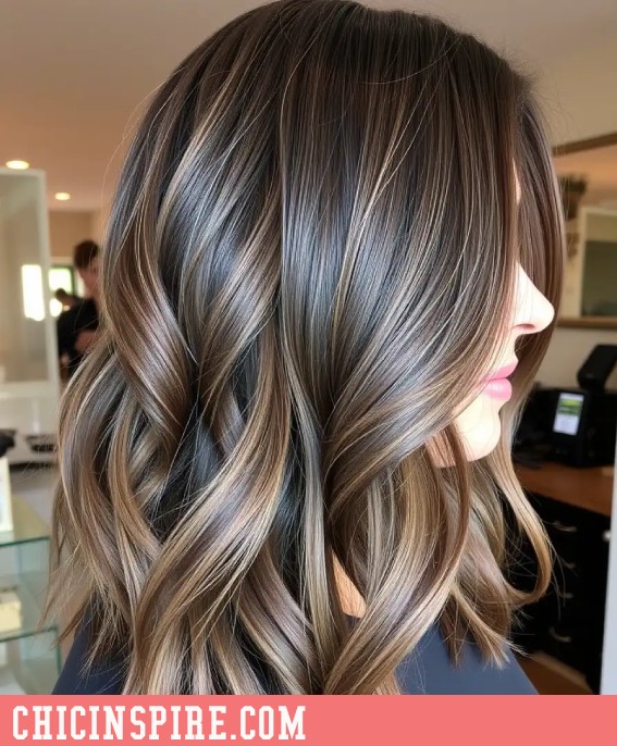 Dark Chocolate Glaze Brown hair