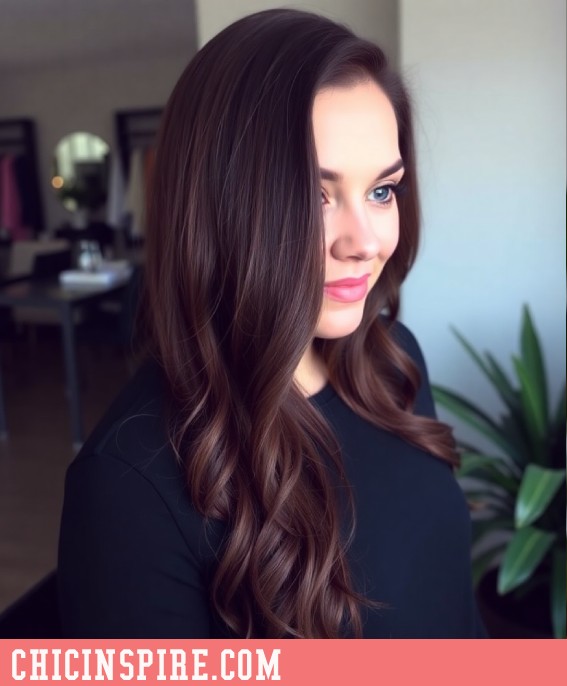 Dark Mahogany Brown hair