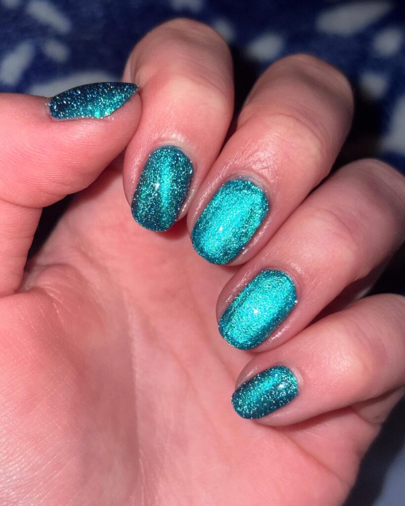 Iridescent Jelly tropical summer nails