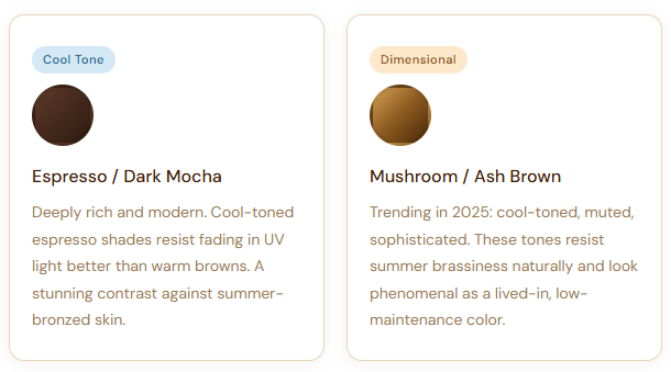 cool tone Brown Summer Brown Hair Ideas Why Brown Is Summer's Most Versatile Hair Color