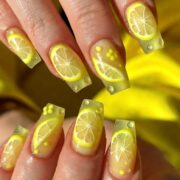 Lemonade Nails (Jelly Yellow) Lemon Nails Designs
