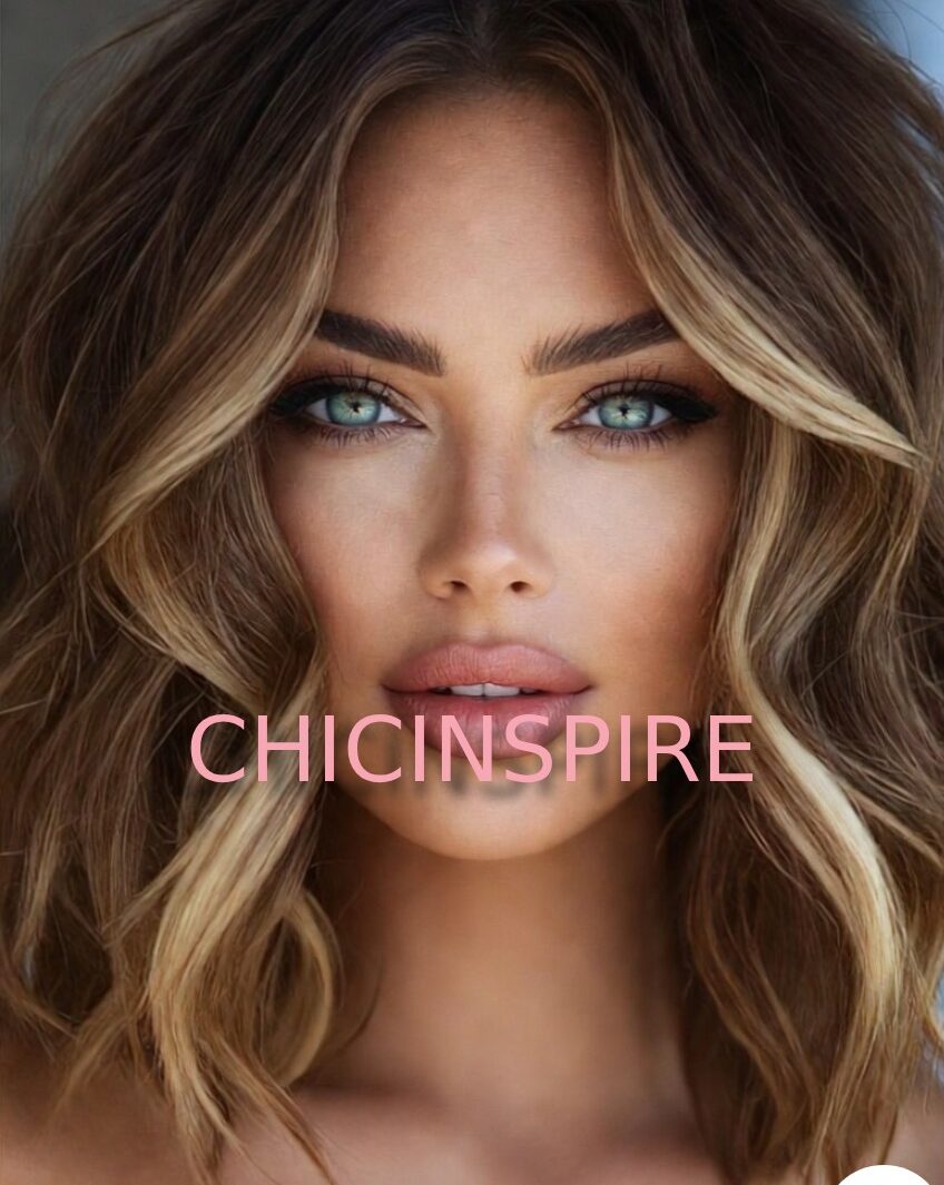 Textured Waves with Honey Highlights brunette with blonde peekaboo Hairstyle Brunette with Blonde Peekaboo Hair Color
