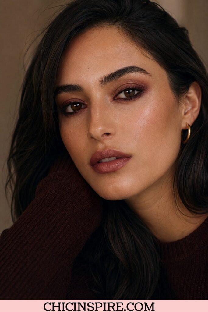 Burgundy Smoky Liner Eye Makeup Colors