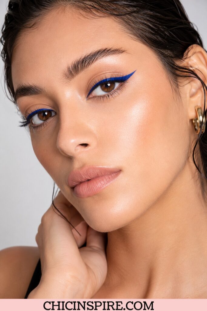 Cobalt Blue Winged Liner eye makeup colors