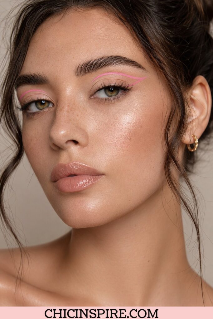 Pink Graphic Crease Eye Makeup Colors