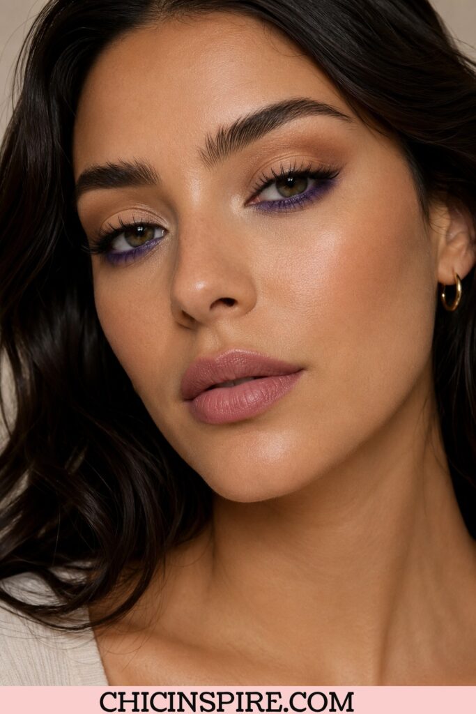 Purple Lower Lash Line Eye Makeup Colors