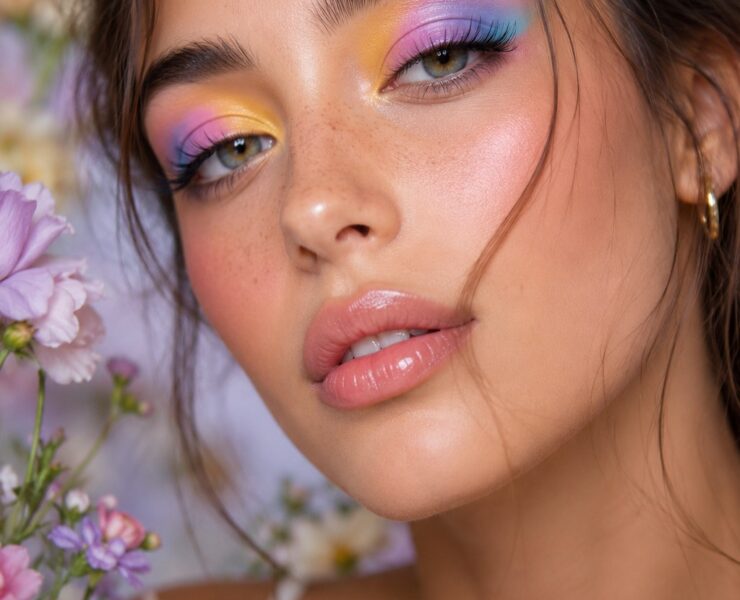 Rainbow Pastel Eye Colorful Eye Makeup