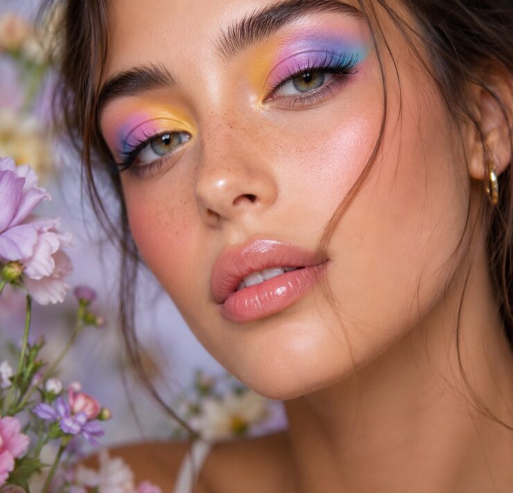 Rainbow Pastel Eye Colorful Eye Makeup