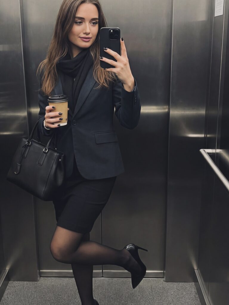 women over 40 Office Outfit Formula 4: Soft Suit