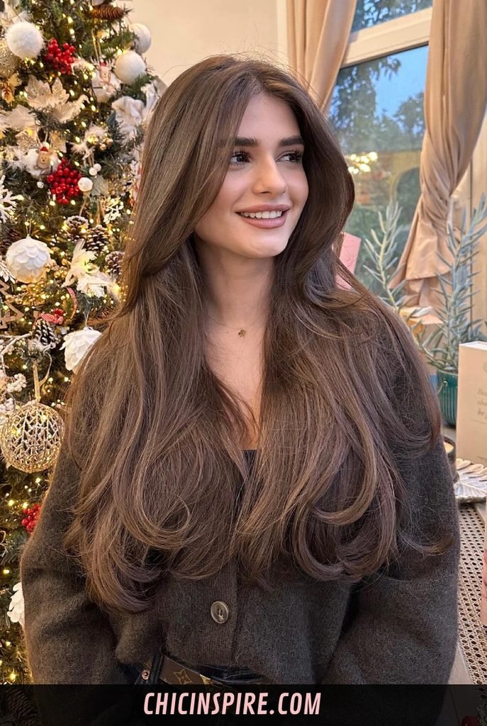 Long Wispy Curtain Bangs