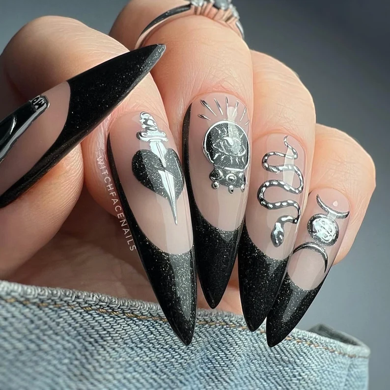 Metallic spiral nails