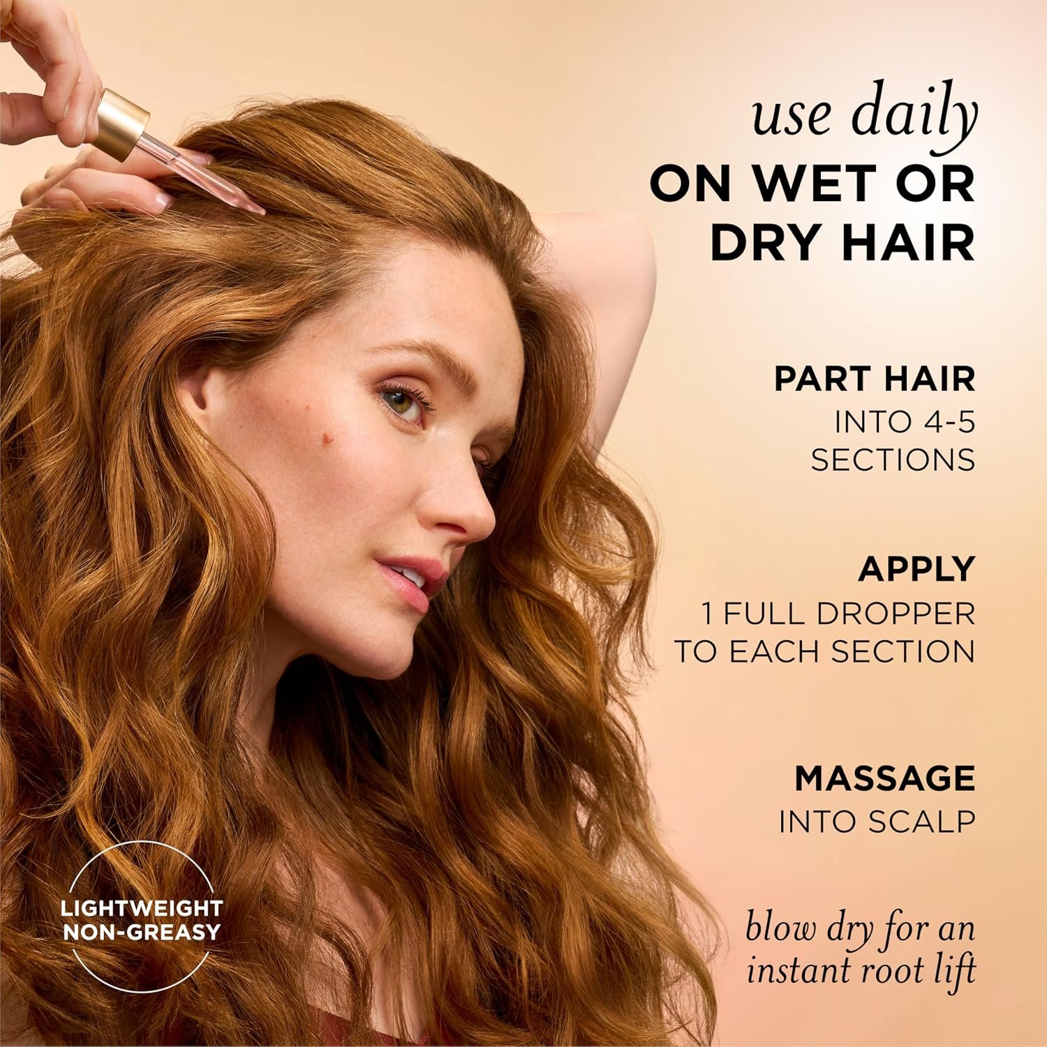 Pantene Abundant Strong Daily Scalp Serum Strengthens Scalps Hold on Roots Long Curtain Bangs for Straight Hair