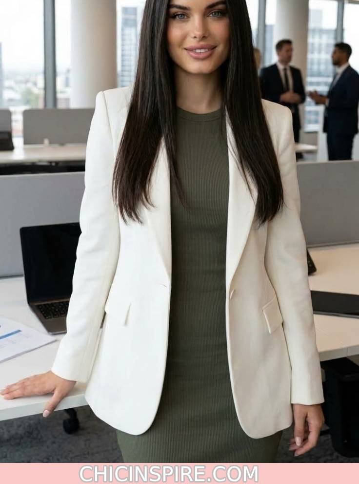 Blazer Over a Casual Dress