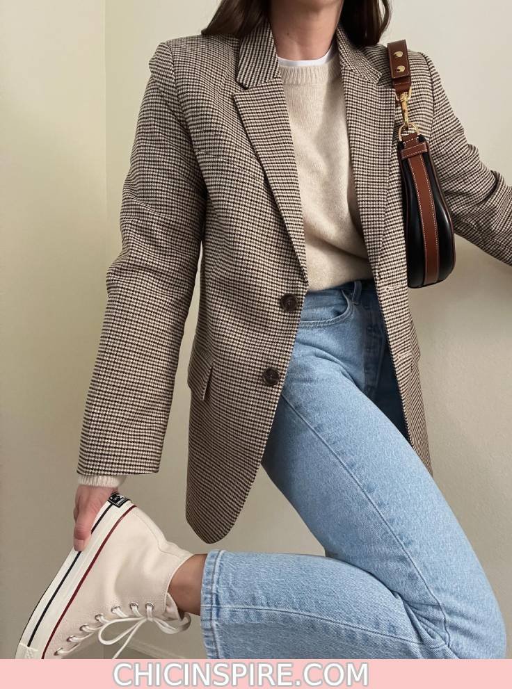 Blazer + Sweater + Jeans