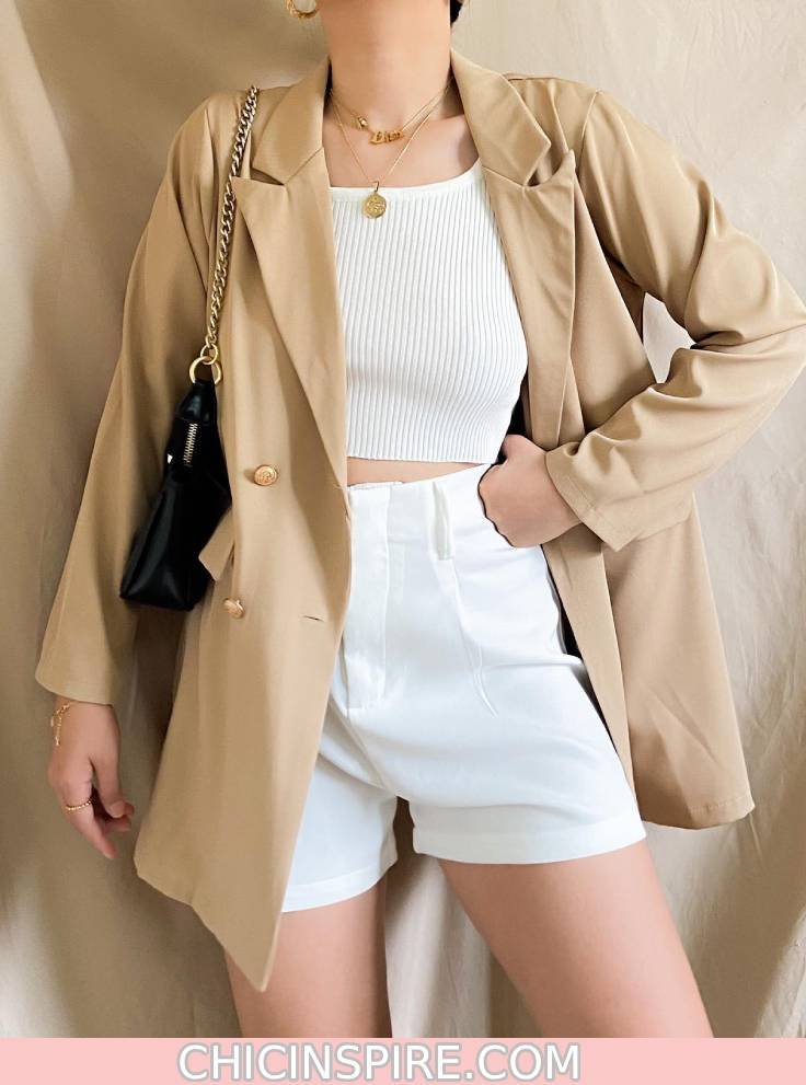 Blazer + Tank Top + Shorts