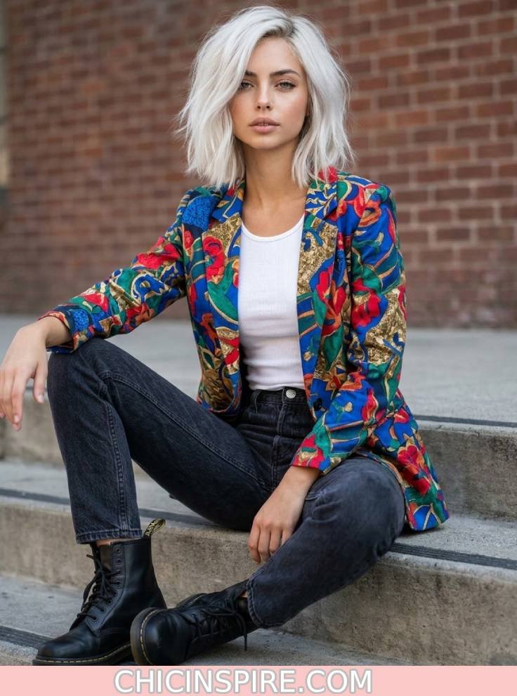 Colorful Blazer + Neutral Outfit