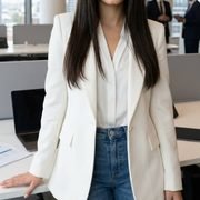 White Blazer Blue Jeans Casual Blazer Outfits: 20 Easy Looks That Feel Stylish and Comfortable