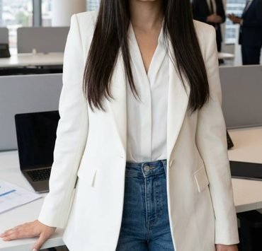 White Blazer Blue Jeans Casual Blazer Outfits: 20 Easy Looks That Feel Stylish and Comfortable