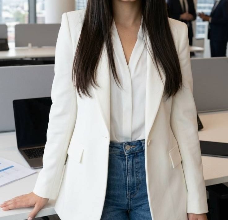 White Blazer Blue Jeans Casual Blazer Outfits: 20 Easy Looks That Feel Stylish and Comfortable