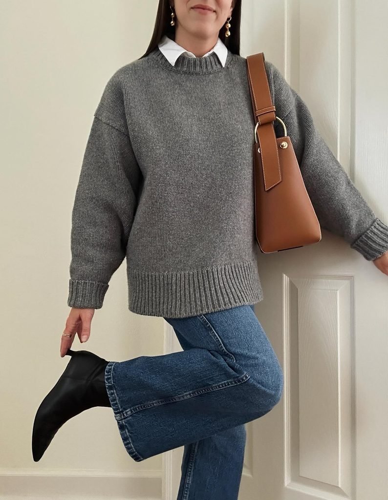 Fall Outfits Over 40: 20 Warm & Cozy Looks for the Season 5 Fall Outfits Over 40: 20 Warm & Cozy Looks for the Season Cashmere Crewneck + Dark Jeans + Ankle Boots